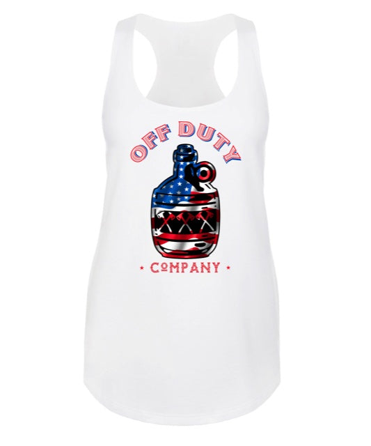 Bottle of Freedom Racer back tank-Womens