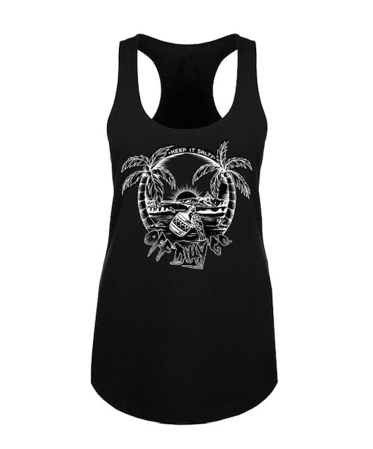Keep it Salty Racer back-Black