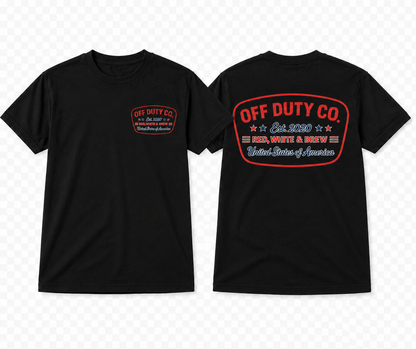 RED, WHITE AND BREW tee